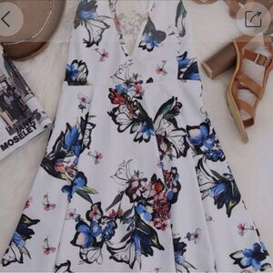 Thin Strap Floral Skater Sun
Dress